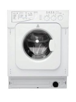 Indesit Ecotime Iwme147 7Kg Load, 1400 Spin, Integrated Washing Machine - White - Washing Machine Only